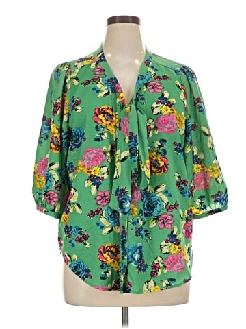 Eyeshadow 3/4 Sleeve Blouse (view 1)