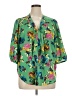 Eyeshadow Floral Green 3/4 Sleeve Blouse Size 1X - photo 1