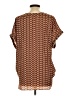 Max Studio 100% Polyester Brown Short Sleeve Blouse Size L - photo 2