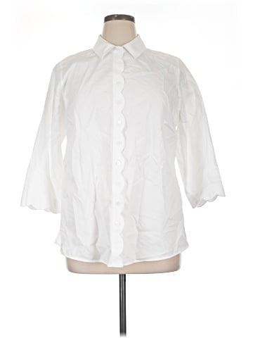 Foxcroft 3/4 Sleeve Button-Down Shirt (view 1)
