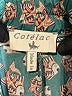 Cotélac 100% Polyester Floral Teal Casual Pants Size Lg (3) - photo 7