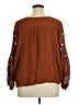 wonderly 100% Rayon Brown Long Sleeve Blouse Size XL - photo 2