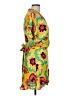 GB 100% Rayon Tropical Yellow Cocktail Dress Size L - photo 4