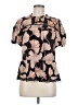 Daniel Rainn 100% Rayon Brown Short Sleeve Blouse Size 9 - photo 1