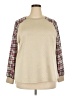 Unbranded Plaid Tan 3/4 Sleeve Blouse Size XXL - photo 1