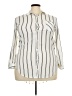 Peach Stripes Ivory 3/4 Sleeve Blouse Size 3XL - photo 1