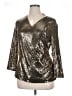Anne Klein Metallic Silver 3/4 Sleeve Top Size XL - photo 1