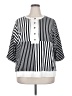 Oddi Stripes White 3/4 Sleeve Blouse Size 3XL - photo 1