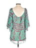Rouge 100% Polyester Teal 3/4 Sleeve Blouse Size S - photo 2