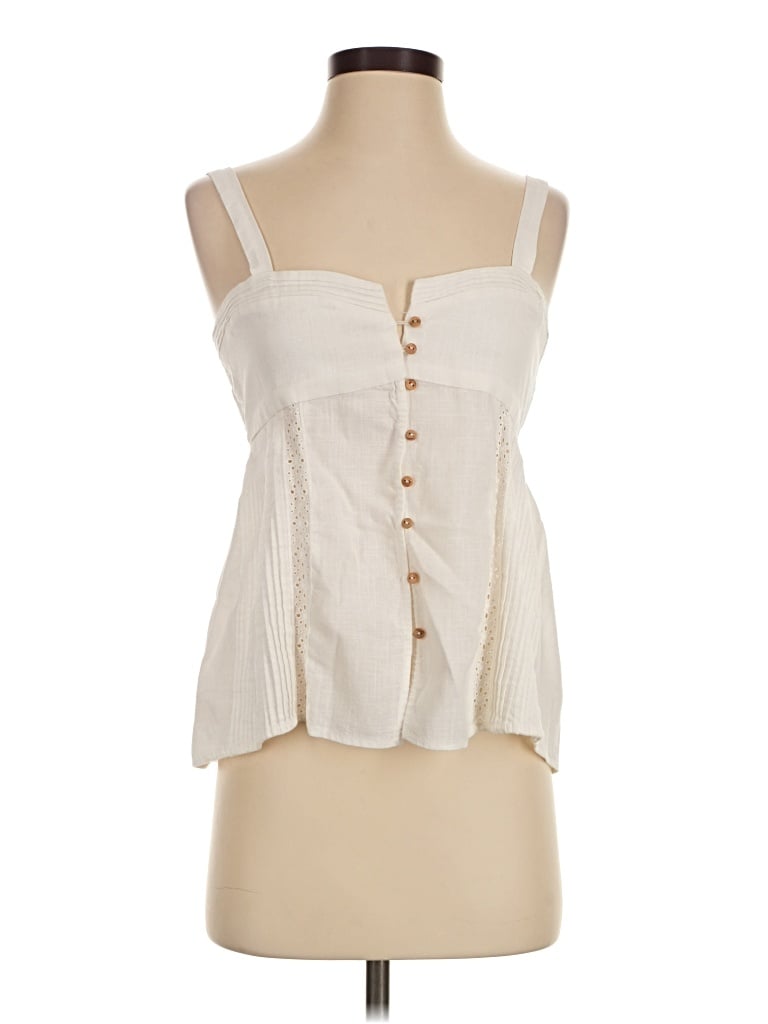 Pre-owned Zara Tank Top Ivory Strapless Neckline Tops