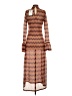 En Saison Chevron-herringbone Brown Casual Dress Size S - photo 2