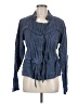 Nanette Lepore 100% Linen Blue Denim Jacket Size 8 - photo 1
