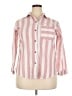 Unbranded Stripes Pink Long Sleeve Button-Down Shirt Size 4X (estimated) - photo 1