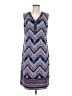 JM Collection Chevron-herringbone Blue Casual Dress Size M - photo 1