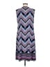 JM Collection Chevron-herringbone Blue Casual Dress Size M - photo 2