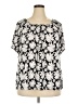 Cathy Daniels Black Short Sleeve Blouse Size 3X - photo 1