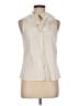 Theory Ivory Sleeveless Button-Down Shirt Size M - photo 1