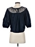 Merlette 100% Pima Cotton Blue 3/4 Sleeve Blouse Size S - photo 2