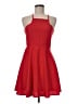 Lulus 100% Polyester Solid Red Cocktail Dress Size M - photo 1