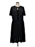 Perceptions Black Casual Dress Size XL - photo 1