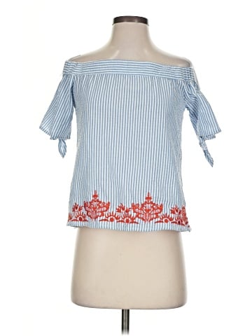 Macbeth Collection by Margaret Josephs Short Sleeve Blouse (view 1)