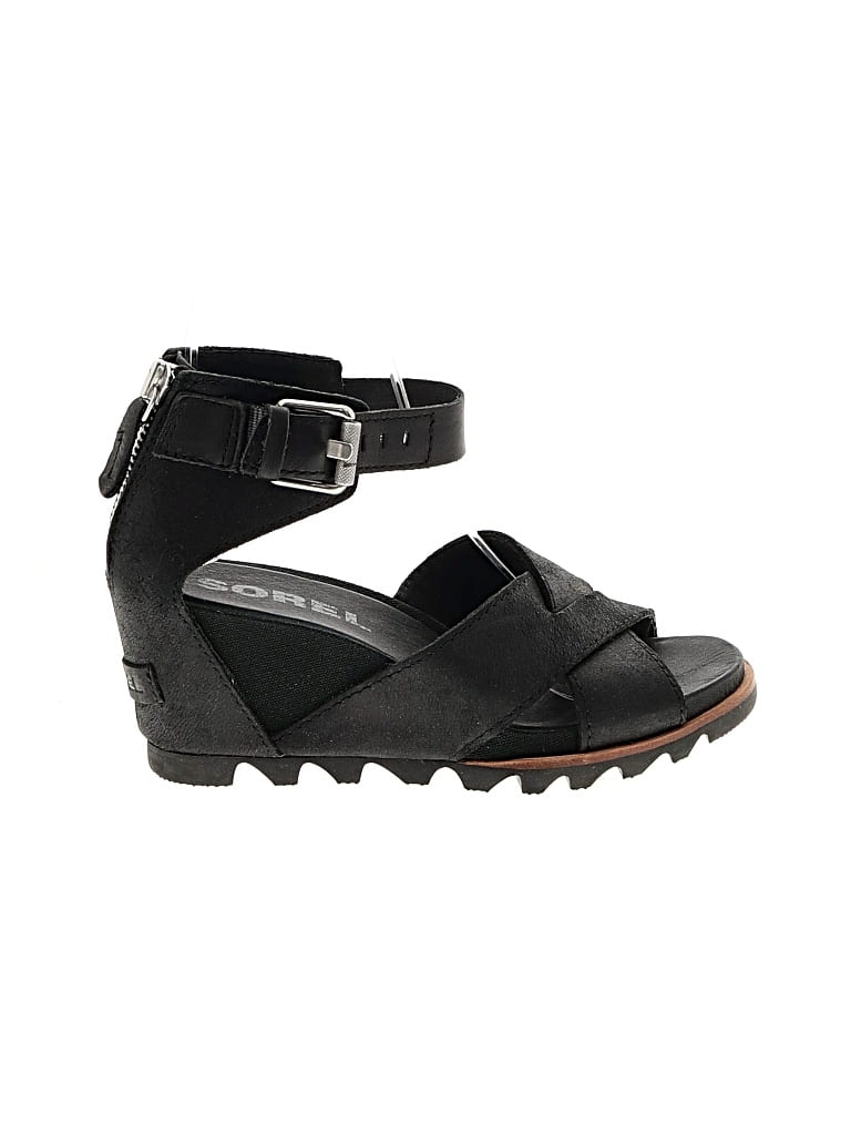 Pre-owned Sorel Wedges In Black