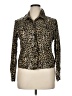 Perceptions Animal Print Gold Jacket Size 14 - photo 1