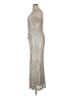 Eliza J Metallic Silver Cocktail Dress Size 16 - photo 5