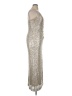 Eliza J Metallic Silver Cocktail Dress Size 16 - photo 4