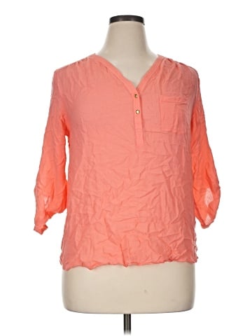 Kaari Blue 3/4 Sleeve Blouse (view 1)