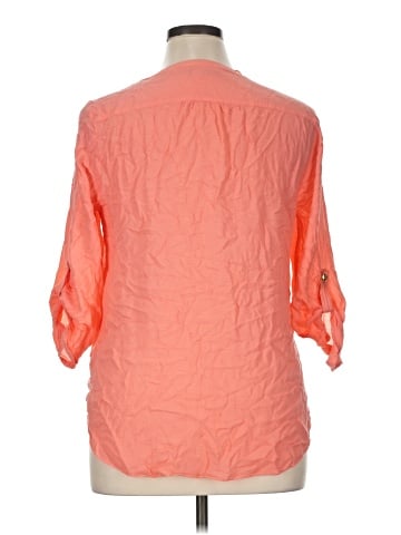 Kaari Blue 3/4 Sleeve Blouse (view 2)