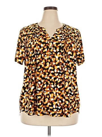 NY Collection Short Sleeve Blouse (view 1)