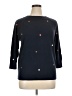 Ann Taylor LOFT Outlet Polka Dots Blue Pullover Sweater Size XL - photo 1