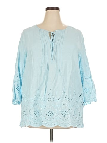 Marina Luna 3/4 Sleeve Blouse (view 1)