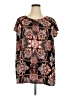 By Design Black Short Sleeve Blouse Size 2X - photo 1