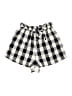 Topshop Checkered-gingham Ivory Shorts Size 4 - photo 1