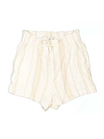 Madewell Linen-Blend Pull-On Paperbag Shorts: Undyed Stripe Edition (view 1)