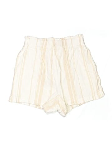 Madewell Linen-Blend Pull-On Paperbag Shorts: Undyed Stripe Edition (view 2)