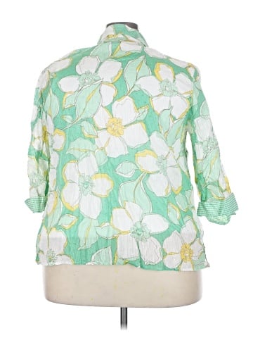 Alfred Dunner 3/4 Sleeve Button-Down Shirt (view 2)