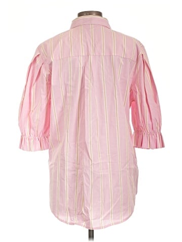 New York & Company 3/4 Sleeve Button-Down Shirt (view 2)