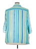 White Stag 100% Polyester Stripes Blue 3/4 Sleeve Blouse Size 42 - 44 - photo 2