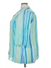 White Stag 100% Polyester Stripes Blue 3/4 Sleeve Blouse Size 42 - 44 - photo 5