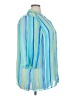 White Stag 100% Polyester Stripes Blue 3/4 Sleeve Blouse Size 42 - 44 - photo 4