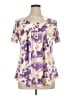 Unbranded Purple Short Sleeve Blouse Size XL - photo 1