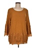 Adrianna Papell 100% Cotton Orange Pullover Sweater Size M - photo 1