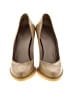 Gucci 100% Patent Leather Color Block Yellow Tan Heels Size 6 1/2 - photo 2