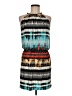 En Focus Studio Print Teal Casual Dress Size 6 - photo 1