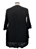 DR2 100% Rayon Black 3/4 Sleeve Button-Down Shirt Size 3X - photo 2