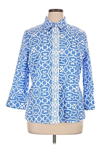 Patty Kim NewYork 3/4 Sleeve Button-Down Shirt (view 1)