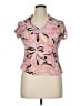 Allison Taylor 100% Silk Pink Short Sleeve Silk Top Size XL - photo 1